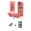 MARSİLYAN™- iPhone 12 Pro Kılıf Vadi Form Prime - Siyah 34D Hayalet Izgaralı Cam + Metal Kamera Lens Koruma Cam - KI