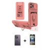 MARSİLYAN™- iPhone 12 Pro Kılıf Vadi Form Prime - Siyah 34D Hayalet Izgaralı Cam + Neon Fosforlu Kamera Lens - BZ