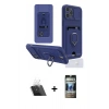 MARSİLYAN™- iPhone 12 Pro Kılıf Vadi Form Prime - Siyah 34D Hayalet Izgaralı Cam + Şeffaf Kamera Lens Koruma Cam