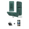 MARSİLYAN™- iPhone 12 Pro Kılıf Vadi Form Prime - Siyah 34D Hayalet Izgaralı Cam + Şeffaf Kamera Lens Koruma Cam