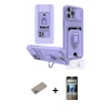 MARSİLYAN™- iPhone 12 Pro Kılıf Vadi Form Prime - Siyah 34D Hayalet Izgaralı Cam + Sierra Blue Shine Kamera Lens Koruma Cam