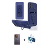 MARSİLYAN™- iPhone 12 Pro Kılıf Vadi Form Prime - Siyah 3D Antistatik Cam Ekran Koruyucu + Neon Fosforlu Kamera Lens - SI