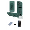 MARSİLYAN™- iPhone 12 Pro Kılıf Vadi Form Prime - Siyah 3D Antistatik Hayalet Cam Ekran Koruyucu + Metal Kamera Lens Koruma Cam - KUYL