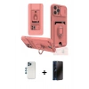MARSİLYAN™- iPhone 12 Pro Kılıf Vadi Form Prime - Siyah 3D Antistatik Hayalet Cam Ekran Koruyucu + Shine Kamera Lens - MI