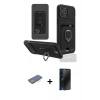 MARSİLYAN™- iPhone 12 Pro Kılıf Vadi Form Prime - Siyah 3D Antistatik Hayalet Cam Ekran Koruyucu + Renkli Kamera Lens Koruma Cam - YL