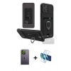 MARSİLYAN™- iPhone 12 Pro Kılıf Vadi Form Prime - Siyah 3D Antistatik Seramik Nano Ekran Koruyucu + Yeşil Neon Fosforlu Kamera Lens