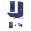MARSİLYAN™- iPhone 12 Pro Kılıf Vadi Form Prime - Siyah 3D Antistatik Seramik Nano Ekran Koruyucu + Yeşil Neon Fosforlu Kamera Lens