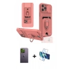 MARSİLYAN™- iPhone 12 Pro Kılıf Vadi Form Prime - Siyah 3D Antistatik Seramik Nano Ekran Koruyucu + Yeşil Neon Fosforlu Kamera Lens