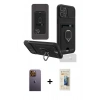 MARSİLYAN™- iPhone 12 Pro Kılıf Vadi Form Prime - Siyah 6D Mat Seramik Hayalet Nano Ekran Koruyucu + Neon Fosforlu Kamera Lens - SI