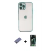 MARSİLYAN™- iPhone 12 Pro Kılıf Vadi Minimal - Şeffaf 360 Full Body Arka Koruyucu + Metal Kamera Lens Koruma Cam - GD