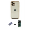 MARSİLYAN™- iPhone 12 Pro Kılıf Vadi Minimal - Şeffaf 360 Full Body Arka Koruyucu + Metal Kamera Lens Koruma Cam - GD