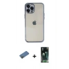 MARSİLYAN™- iPhone 12 Pro Kılıf Vadi Minimal - Şeffaf 360 Full Body Arka Koruyucu + Shine Kamera Lens Koruma Cam - GD