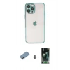 MARSİLYAN™- iPhone 12 Pro Kılıf Vadi Minimal - Şeffaf 360 Full Body Arka Koruyucu + Shine Kamera Lens Koruma Cam - GS