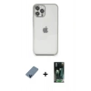 MARSİLYAN™- iPhone 12 Pro Kılıf Vadi Minimal - Şeffaf 360 Full Body Arka Koruyucu + Metal Kamera Lens Koruma Cam - MI