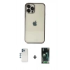 MARSİLYAN™- iPhone 12 Pro Kılıf Vadi Minimal - Şeffaf 360 Full Body Arka Koruyucu + Mavi Shine Kamera Lens