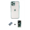 MARSİLYAN™- iPhone 12 Pro Kılıf Vadi Minimal - Şeffaf 360 Full Body Arka Koruyucu + Metal Kamera Lens Koruma Cam - GS