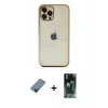MARSİLYAN™- iPhone 12 Pro Kılıf Vadi Minimal - Şeffaf 360 Full Body Arka Koruyucu + Metal Kamera Lens Koruma Cam - MI