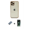 MARSİLYAN™- iPhone 12 Pro Kılıf Vadi Minimal - Şeffaf 360 Full Body Arka Koruyucu + Metal Kamera Lens Koruma Cam - GS