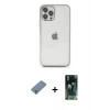 MARSİLYAN™- iPhone 12 Pro Kılıf Vadi Minimal - Şeffaf 360 Full Body Arka Koruyucu + Metal Kamera Lens Koruma Cam - GS