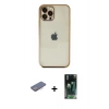 MARSİLYAN™- iPhone 12 Pro Kılıf Vadi Minimal - Şeffaf 360 Full Body Arka Koruyucu + Renkli Kamera Lens Koruma Cam - PE