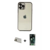 MARSİLYAN™- iPhone 12 Pro Kılıf Vadi Minimal - Şeffaf 360 Full Body Arka Koruyucu + Rainbow Kamera Lens Koruma Cam - GD