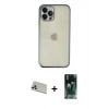 MARSİLYAN™- iPhone 12 Pro Kılıf Vadi Minimal - Şeffaf 360 Full Body Arka Koruyucu + Rainbow Kamera Lens Koruma Cam - GD