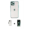 MARSİLYAN™- iPhone 12 Pro Kılıf Vadi Minimal - Şeffaf 360 Full Body Arka Koruyucu + Shine Kamera Lens - GS