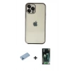 MARSİLYAN™- iPhone 12 Pro Kılıf Vadi Minimal - Şeffaf 360 Full Body Arka Koruyucu + Shine Kamera Lens Koruma Cam - MI