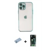 MARSİLYAN™- iPhone 12 Pro Kılıf Vadi Minimal - Şeffaf 360 Full Body Arka Koruyucu + Shine Kamera Lens Koruma Cam - MI