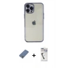 MARSİLYAN™- iPhone 12 Pro Kılıf Vadi Minimal - Şeffaf Uv Polymer Nano Ekran Koruyucu + Metal Kamera Lens Koruma Cam - AKYL