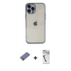 MARSİLYAN™- iPhone 12 Pro Kılıf Vadi Minimal - Şeffaf Uv Polymer Nano Ekran Koruyucu + Metal Kamera Lens Koruma Cam - GD