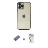 MARSİLYAN™- iPhone 12 Pro Kılıf Vadi Minimal - Şeffaf Uv Polymer Nano Ekran Koruyucu + Metal Kamera Lens Koruma Cam - GD