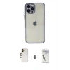 MARSİLYAN™- iPhone 12 Pro Kılıf Vadi Minimal - Şeffaf Uv Polymer Nano Ekran Koruyucu + Shine Kamera Lens - GD
