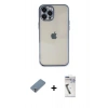 MARSİLYAN™- iPhone 12 Pro Kılıf Vadi Minimal - Şeffaf Uv Polymer Nano Ekran Koruyucu + Metal Kamera Lens Koruma Cam - GS