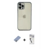 MARSİLYAN™- iPhone 12 Pro Kılıf Vadi Minimal - Şeffaf Uv Polymer Nano Ekran Koruyucu + Metal Kamera Lens Koruma Cam - KUYL