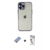 MARSİLYAN™- iPhone 12 Pro Kılıf Vadi Minimal - Şeffaf Uv Polymer Nano Ekran Koruyucu + Metal Kamera Lens Koruma Cam - KUYL