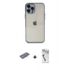 MARSİLYAN™- iPhone 12 Pro Kılıf Vadi Minimal - Şeffaf Uv Polymer Nano Ekran Koruyucu + Renkli Kamera Lens Koruma Cam - MI
