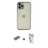 MARSİLYAN™- iPhone 12 Pro Kılıf Vadi Minimal - Şeffaf Uv Polymer Nano Ekran Koruyucu + Renkli Kamera Lens Koruma Cam - MI