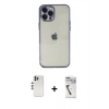 MARSİLYAN™- iPhone 12 Pro Kılıf Vadi Minimal - Şeffaf Uv Polymer Nano Ekran Koruyucu + Shine Kamera Lens - GS