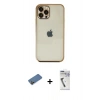 MARSİLYAN™- iPhone 12 Pro Kılıf Vadi Minimal - Şeffaf Uv Polymer Nano Ekran Koruyucu + Shine Kamera Lens Koruma Cam - GD