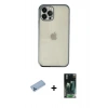 MARSİLYAN™- iPhone 12 Pro Kılıf Vadi Minimal - Siyah 360 Mat Full Body Arka Koruyucu + Shine Kamera Lens Koruma Cam - MI