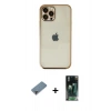 MARSİLYAN™- iPhone 12 Pro Kılıf Vadi Minimal - Siyah 360 Mat Full Body Arka Koruyucu + Metal Kamera Lens Koruma Cam - MR