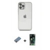MARSİLYAN™- iPhone 12 Pro Kılıf Vadi Minimal - Siyah 360 Mat Full Body Arka Koruyucu + Metal Kamera Lens Koruma Cam - MR