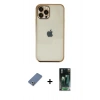 MARSİLYAN™- iPhone 12 Pro Kılıf Vadi Minimal - Siyah 360 Mat Full Body Arka Koruyucu + Metal Kamera Lens Koruma Cam - AKYL