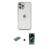 MARSİLYAN™- iPhone 12 Pro Kılıf Vadi Minimal - Siyah 360 Mat Full Body Arka Koruyucu + Renkli Kamera Lens Koruma Cam - TU