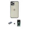 MARSİLYAN™- iPhone 12 Pro Kılıf Vadi Minimal - Siyah 360 Mat Full Body Arka Koruyucu + Renkli Kamera Lens Koruma Cam - YL