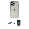 MARSİLYAN™- iPhone 12 Pro Kılıf Vadi Minimal - Siyah 360 Mat Full Body Arka Koruyucu + Renkli Kamera Lens Koruma Cam - YL