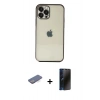 MARSİLYAN™- iPhone 12 Pro Kılıf Vadi Minimal - Siyah 3D Antistatik Hayalet Cam Ekran Koruyucu + Renkli Kamera Lens Koruma Cam - MI
