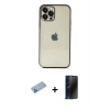 MARSİLYAN™- iPhone 12 Pro Kılıf Vadi Minimal - Siyah 3D Antistatik Hayalet Cam Ekran Koruyucu + Shine Kamera Lens Koruma Cam - MI