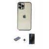 MARSİLYAN™- iPhone 12 Pro Kılıf Vadi Minimal - Siyah 3D Antistatik Hayalet Cam Ekran Koruyucu + Renkli Kamera Lens Koruma Cam - PE